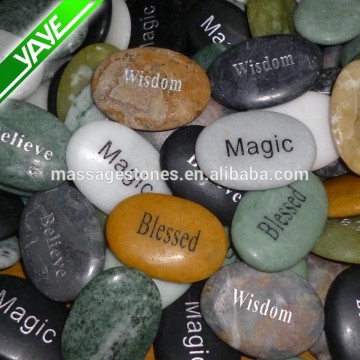 Engraved luck stone marble letter stone