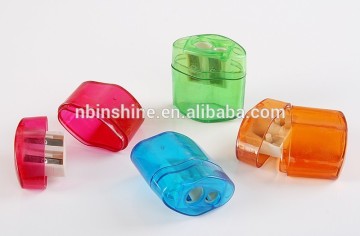 Professional factory supply hot selling plastic double hole pencil sharpener , student double hole pencil sharpener