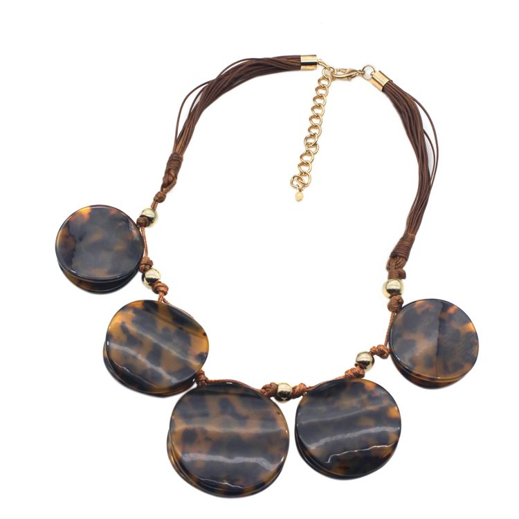 Custom handmade acrylic acetate tortoiseshell jewelry for women popular unique designer necklace