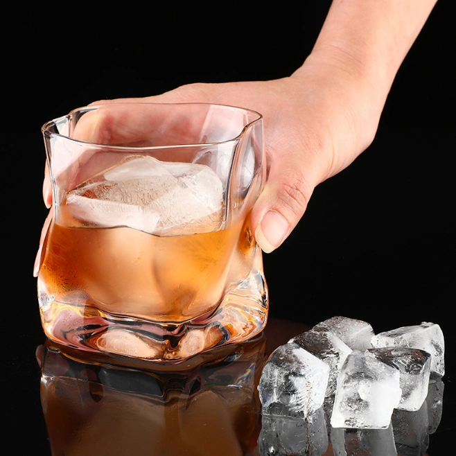 Special Shaped Glass Cup, Irregular Shaped Whisky Glass Cup