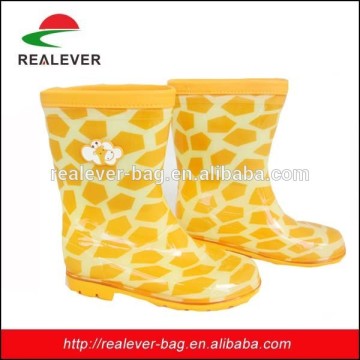 yellow giraffe children PVC rain boots