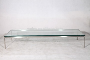 Marble/tempered glass contemporary lounge coffee table