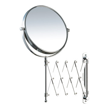 Round double sides extending bathroom mirror