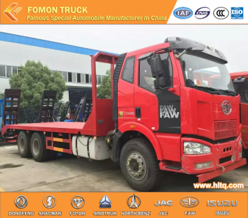 FAW 260hp Euro3 machine equipment transport truck