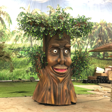 Animatronic talking tree for amusement parks