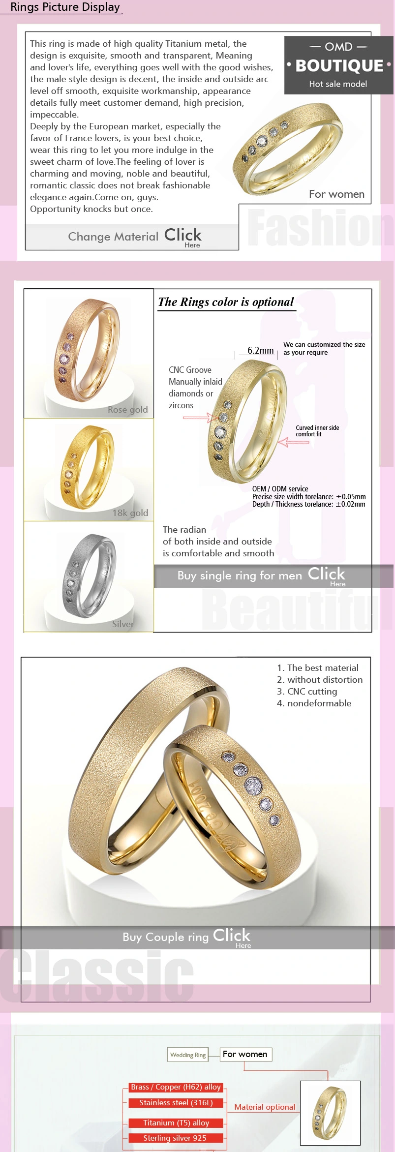 Gold Ring Men Eternity Ring Gymnastics Rings