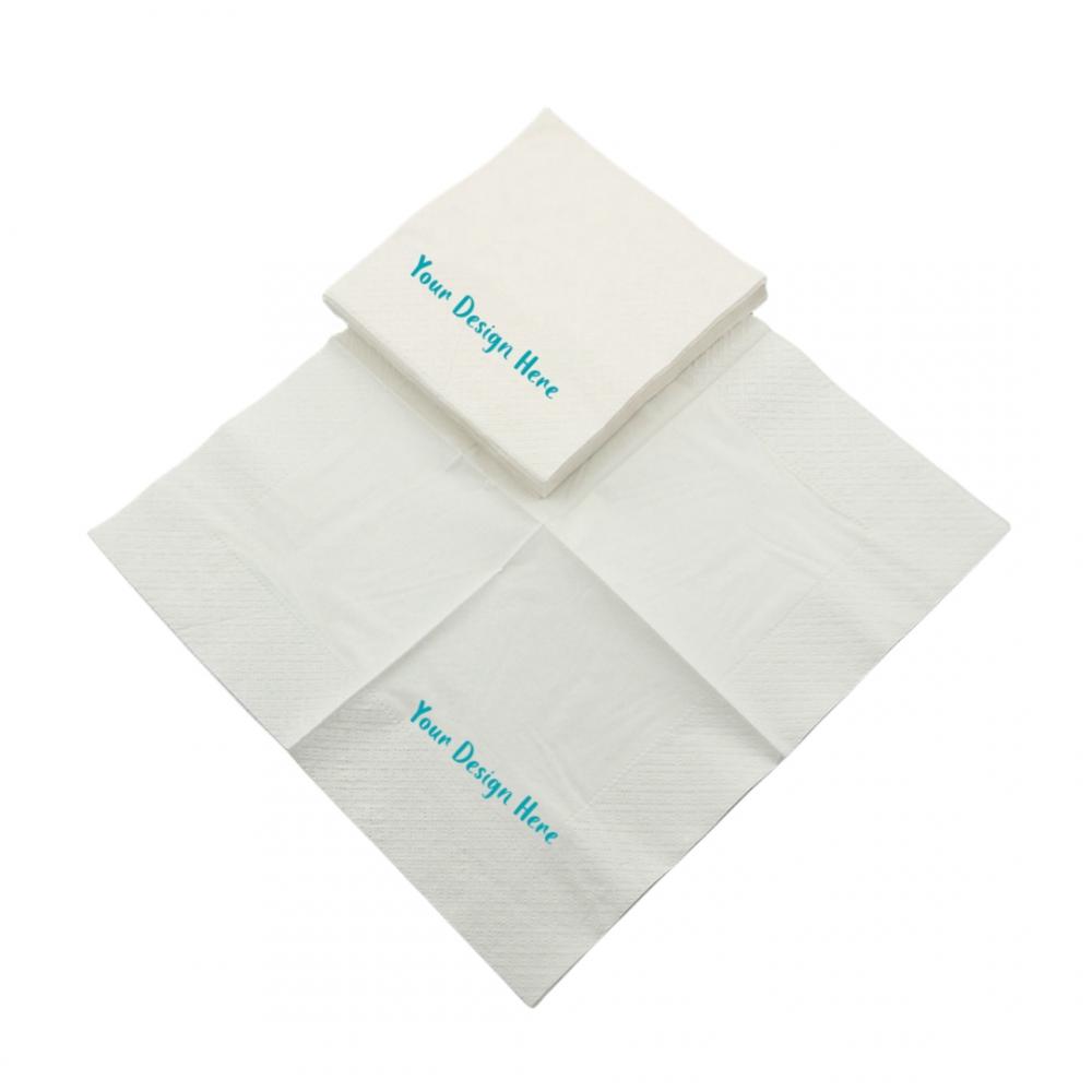 Custom Beverage/Cocktail Napkins 1/4 Fold with Logo