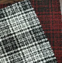 Boucle fashion tartan design fabric