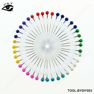 DIY tools colorfull round pearl straight head pins