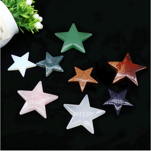 45 / 32mm natural crystal carving Star quartz chakra gem aura healing yoga balance meditation crafts