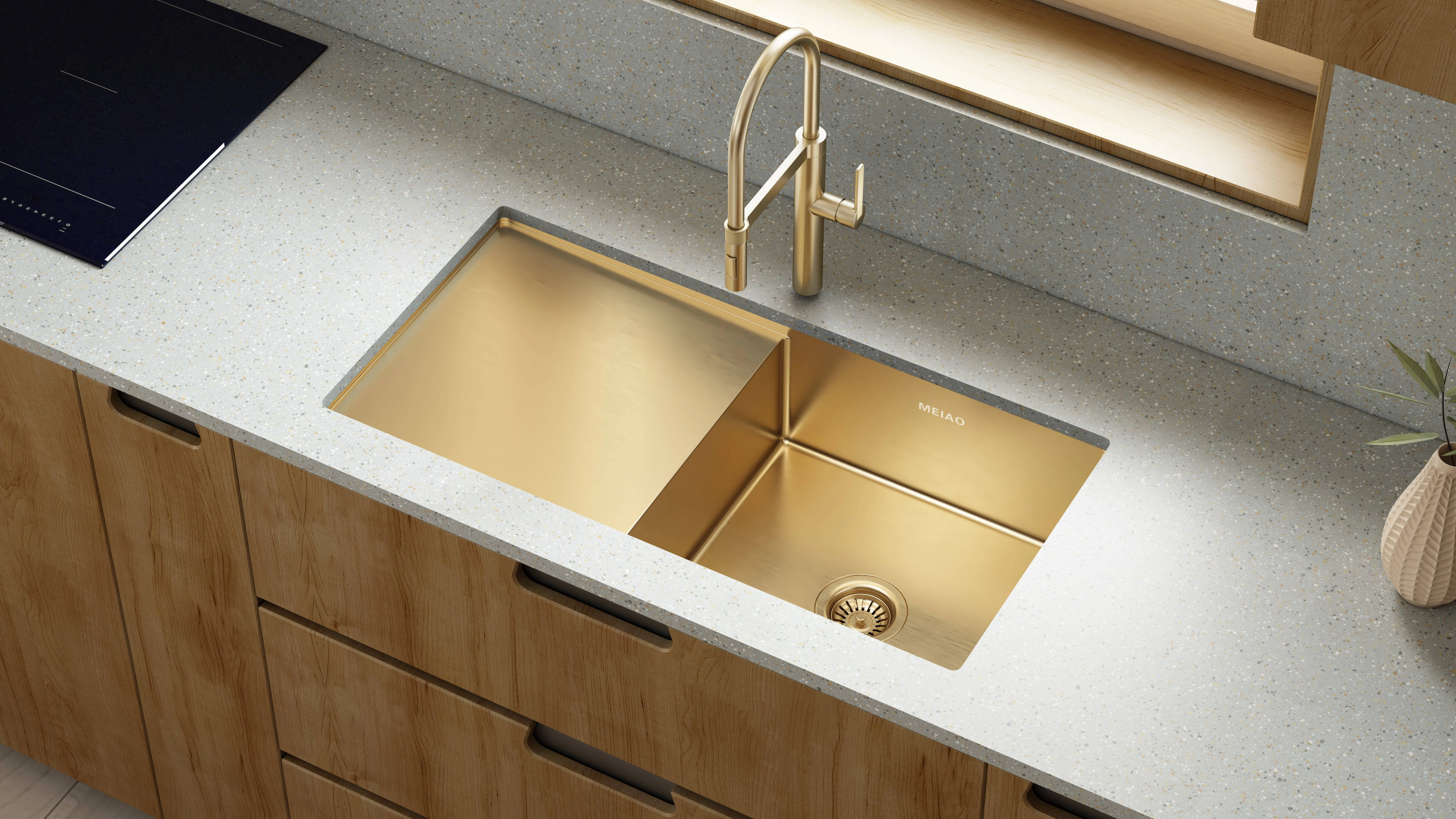 Meiao 88x45 Single Bowl kitchen Sink with Plate China