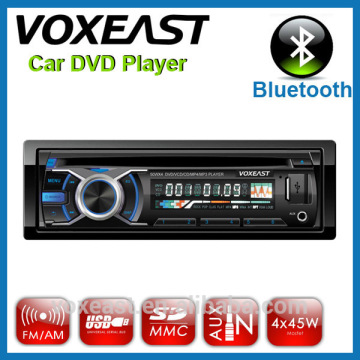 detachable panel one din car DVD player with FM AM receiver and Bluetooth