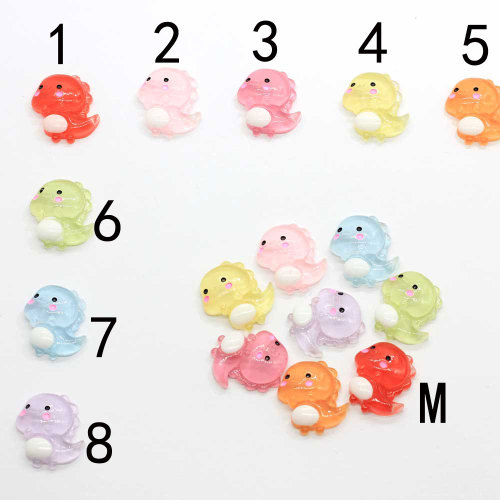 Hars Mooie Gemengde Jelly Dinosaurus Plaksteen Cabochon Plakboek Kawaii DIY Versieringen Accessoires