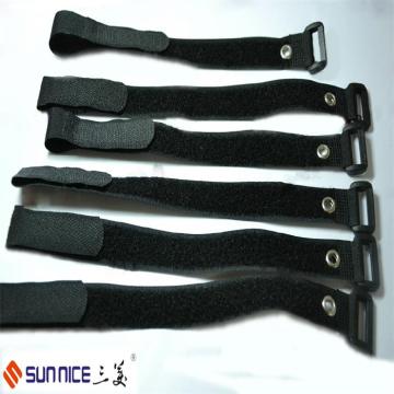 Hook and Loop Fastener Strap with Plastic Buckle