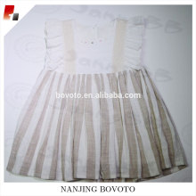 Girl summer double ruffle stripe dress