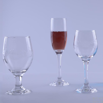 Set di bicchieri da acqua con motivo inciso personalizzato di 6
