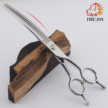 Dog Grooming Scissors - 7.5 Inch Curved Thinning Shears for Pets