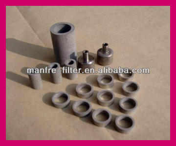 Sintered porous metal filter elements