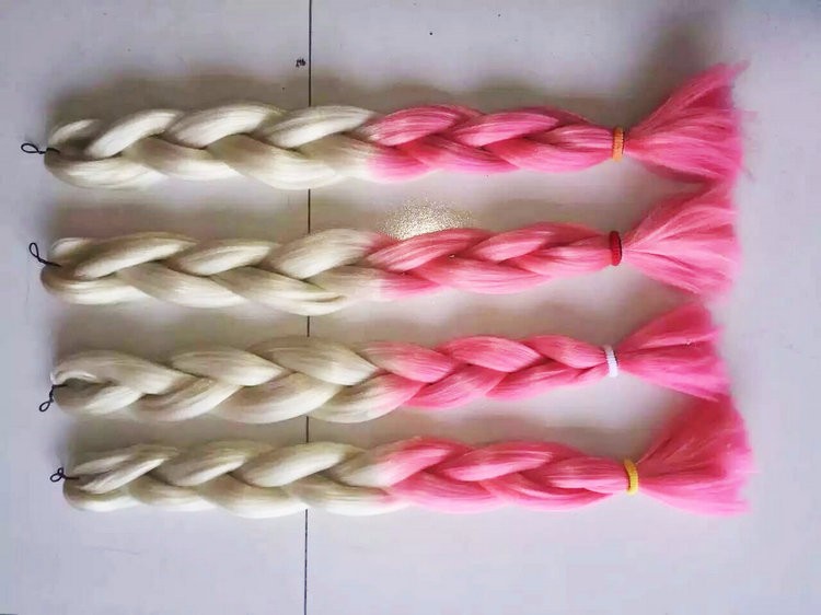 Factory Wholesale Cheap Price colorful Ombre Two Tone yaki Synthetic hair weft expression Jumbo Braiding Hair extensions