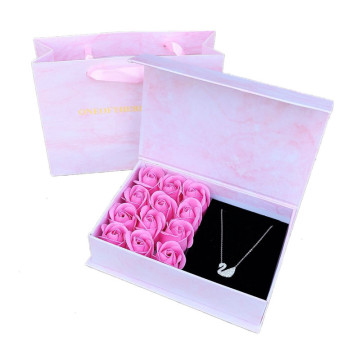 Marble Magnetic Preserved Flower Rose Gift Box