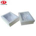 Paperboard White Premium Gift Box with Clear Window