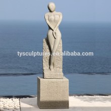 Outdoor decorative abstract life size stone female nude woman figure statue