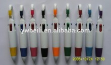 4 color pen with lock catch,Promotional 4 color pen,Plastic 4 color pen