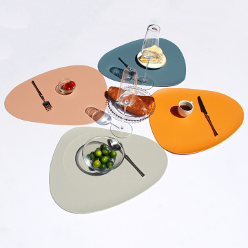 2 4 6 8 10PCS Place Mat Tableware Pad Placemat Table Mat Heat Insulation PU Leather Placemats Bowl Coaster Kitchen Non-Slip