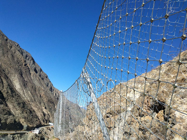 Valla de protección de pendiente para montaña SNS Protección de pendiente Mesh Cable de acero Cable de acero Rodado GPS2 Barrera de caída de rocas Netting