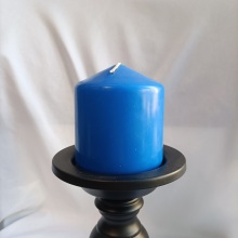 Unscented Blue Pillar Candles 7x8cm For All Occasions