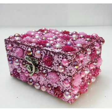 Caixa de madeira de armazenamento de jóias caixa de suporte feminina de caixa feminina
