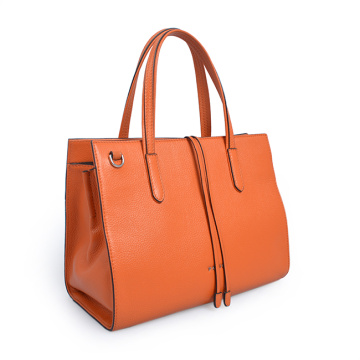 Colorful Smooth Leather Lady Business Travel Tote Handbags