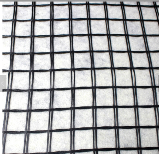 Geogrid Fiberglas Geogrid mit Vliesstoff verklebt