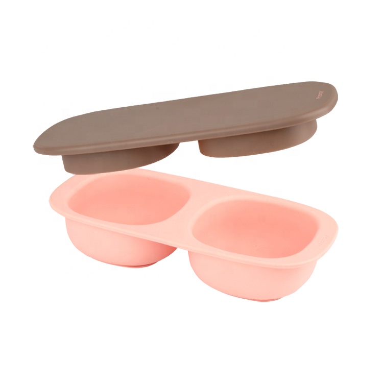 Bol double en silicone monobloc pour bébé