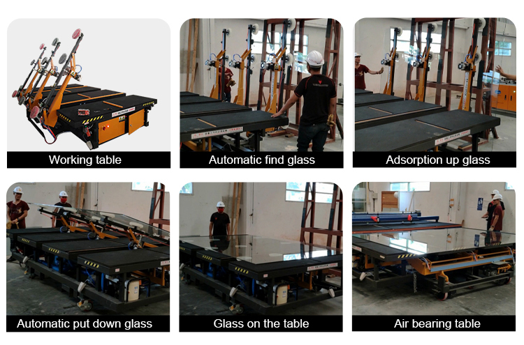 Three Arms Multi Functional Glass Loading Table For Automatic Loading