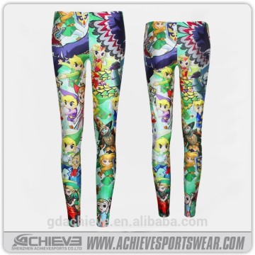 Fashion custom women fitness pants, sublimation print leggings