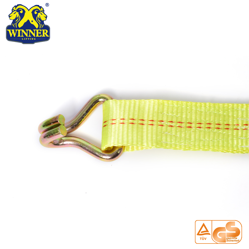 High Quality Polyester Ratchet Tie Down Strap With Hook