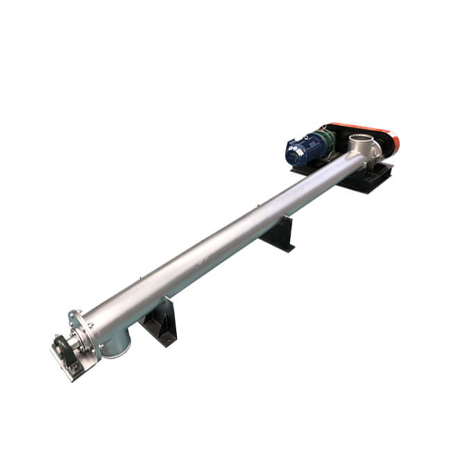 Low noise screw conveyor for flour