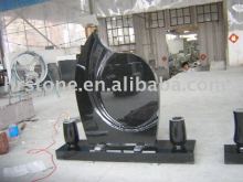 shanxi black granite grave headstone