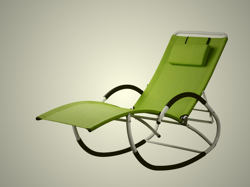 Adjustable steel G rocking chair