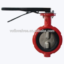 Handle Lever Double half Shaft Wafer Butterfly Valve Without Pin