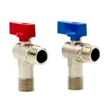 Brass angle valve with butterfly handle 1/2 male angle valve