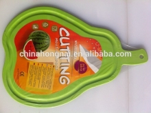 plastic pear shape cutting board ,chopping block,fruit cutting board