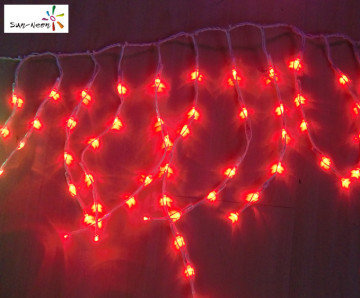 Nice design solar powered led warm white red and green net lights