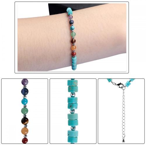 7 Chakra Yoga Meditation Bracelet Reiki Healing Crystal Stone Double Layer Natural Gemstone Beads Bangle for Women Men