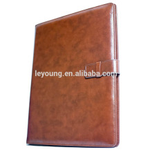 Real Leather Portfolio Expanding File Folder