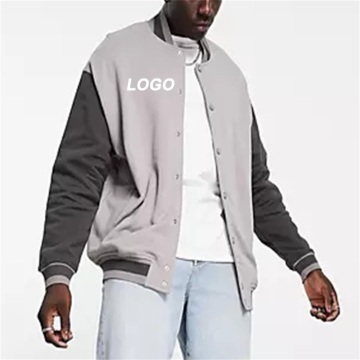 Grey Men's Casual Baseball Jacket