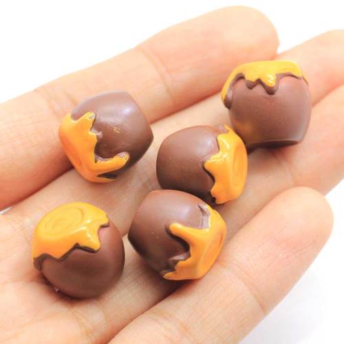 Lot Flat Back Resin Simulation Food Brown Honey Pot Cup 15MM Resin Honey Pot Ornaments Fairy Garden Terrarium Decoration