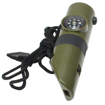 Emergency Survival Gear Whistle Compass Thermometer hiking