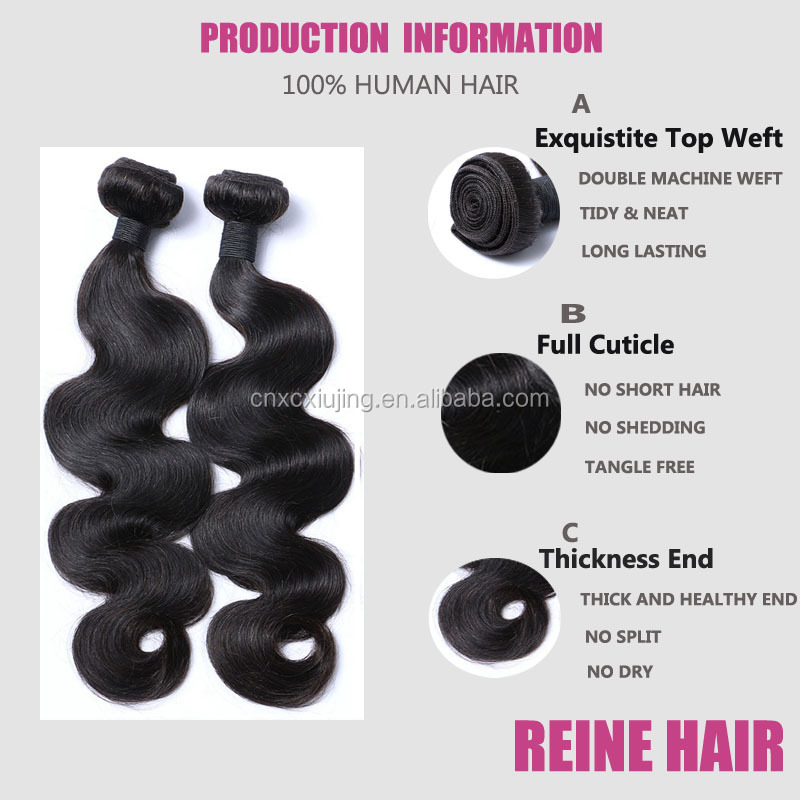 REINE Cheap Ombre Virgin Human Hair Weave 1B 4 27 Unprocessed Wholesale Human Hair Weave Bundles